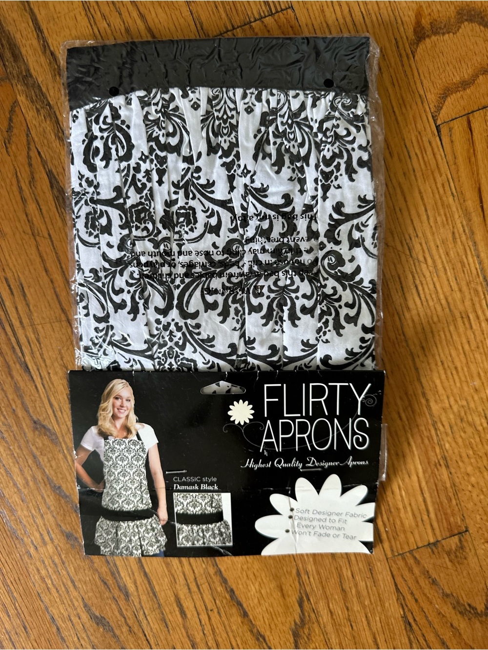 Classic Damask Black Women's Apron